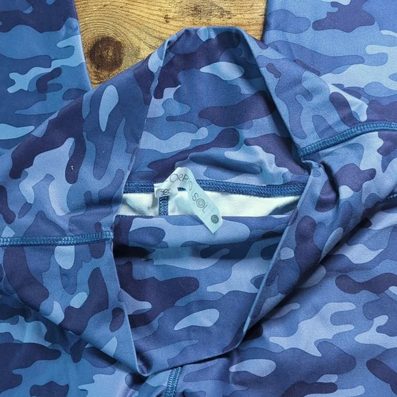 Scorpio Sol Full Length Tummy Control Blue Camo Leggings - Picture 3 of 3